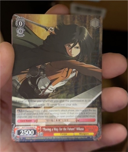 Weiss Schwarz S35-E060 "Paving a Way for the Future" Mikasa — front