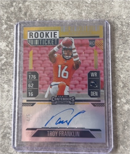 2024 Panini Contenders #176 Troy Franklin Rookie Ticket — front
