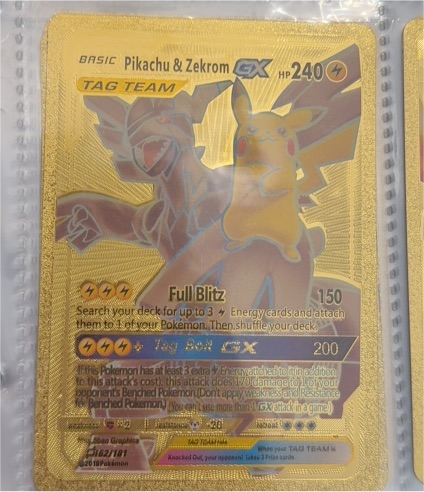 2018 Pokemon SM Team Up #162 Pikachu & Zekrom GX — front