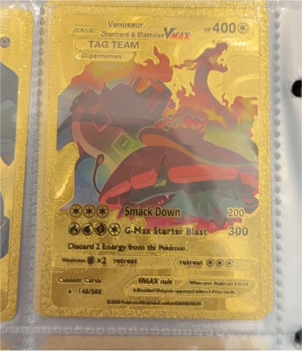 2020 Fan Art #143 Venusaur Charizard Blastoise VMAX Tag Team Gigantamax — front