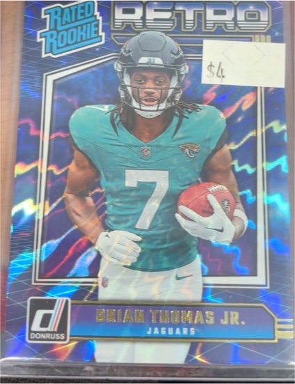 2024 Donruss Rated Rookie Retro Brian Thomas Jr. — front