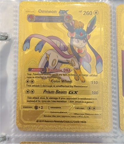 2019 Pokémon Omneon GX Gold Foil Fan Art — front
