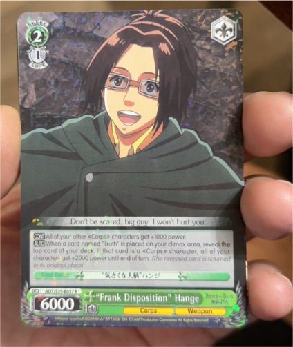 Weiss Schwarz Attack on Titan #AOT/S35-E037R "Frank Disposition" Hange — front