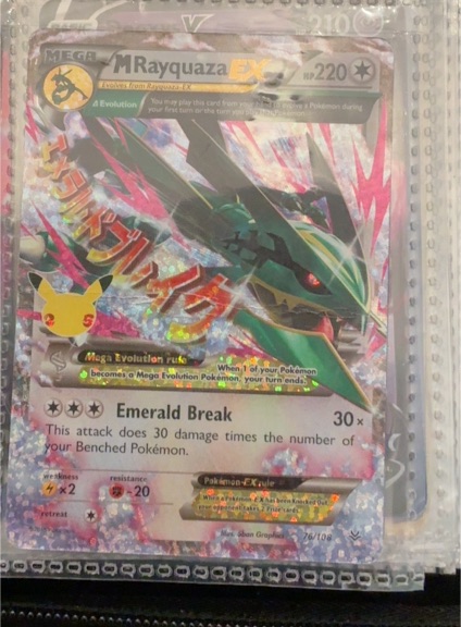 2015 Pokémon Celebrations Classic Collection #76 Mega Rayquaza EX — front