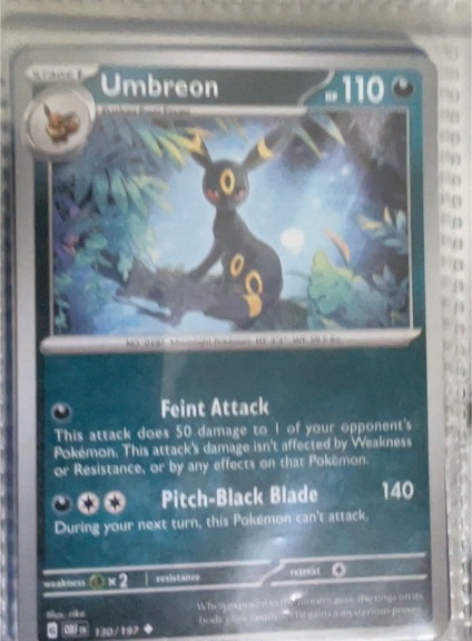 2023 Pokémon Scarlet & Violet SV03: Obsidian Flames #130 Umbreon — front
