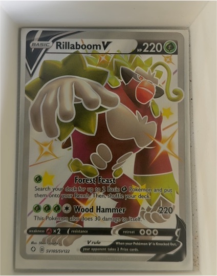 2021 Pokémon TCG Shining Fates SV105 Rillaboom V — front
