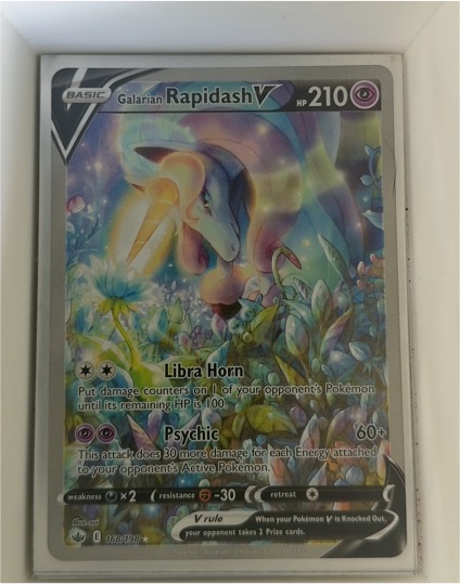 2021 Pokémon Chilling Reign #168 Galarian Rapidash V — front