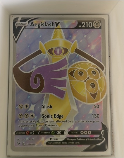 2020 Pokémon Vivid Voltage #177 Aegislash V — front
