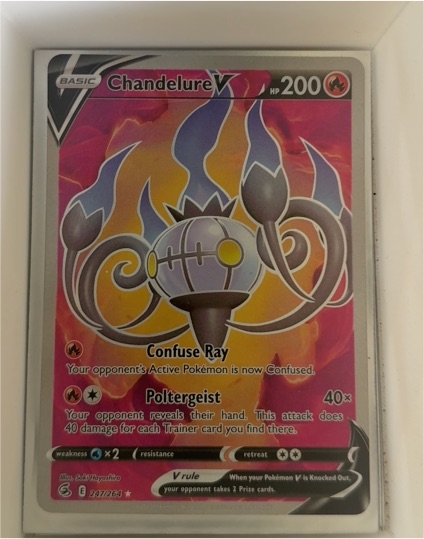 2022 Pokémon Fusion Strike #247 Chandelure V — front