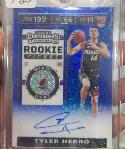 2019-20 Panini Contenders #142 Tyler Herro Rookie Ticket — front