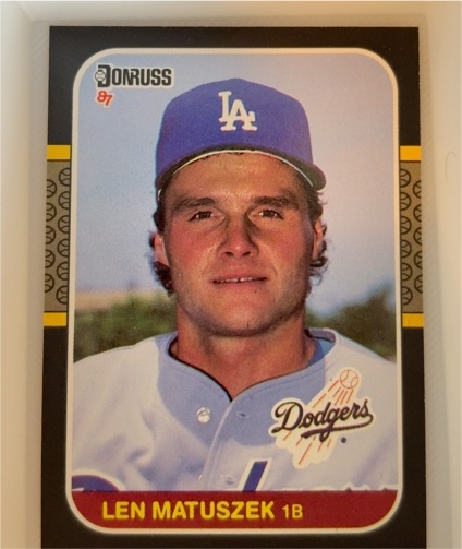1987 Donruss #423 Len Matuszek — front