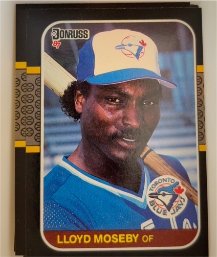1987 Donruss #74 Lloyd Moseby — front