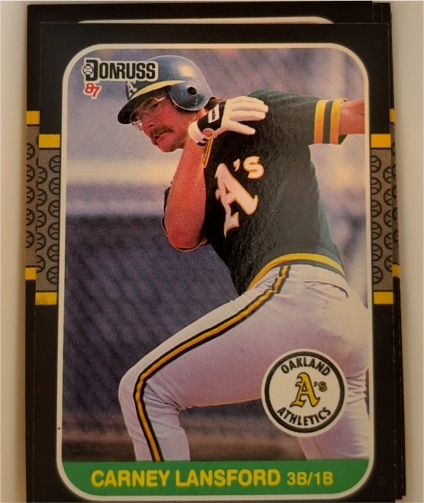 1987 Donruss #158 Carney Lansford — front