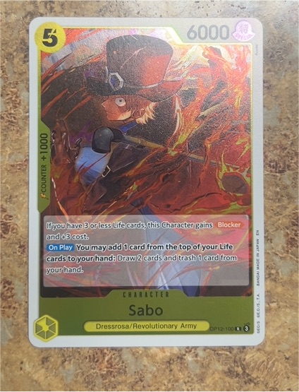 2024 One Piece Card Game OP12-100 Sabo — front