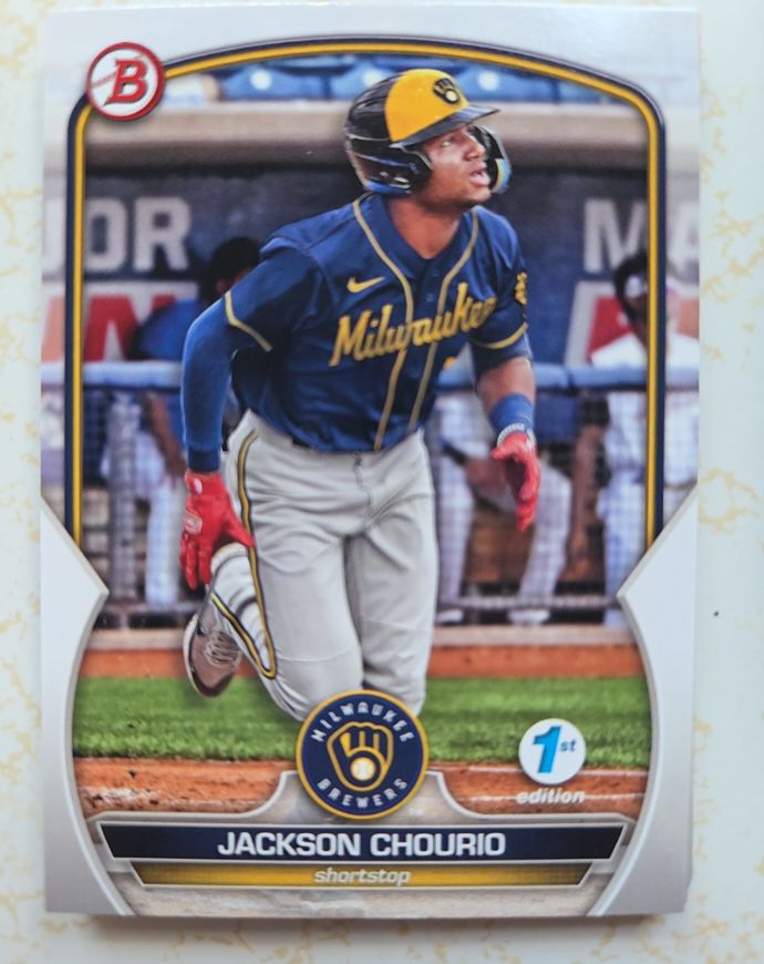 2023 Bowman Prospect #BP-76 Jackson Chourio — front