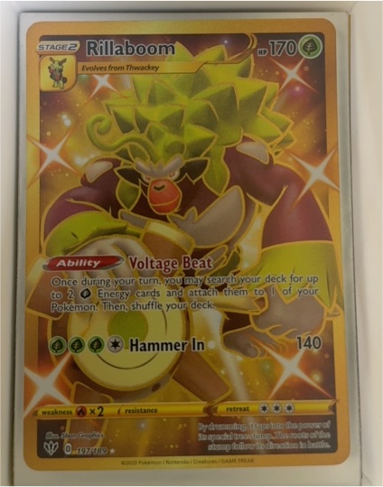 2020 Pokemon Darkness Ablaze #197 Rillaboom — front
