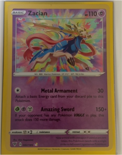 2020 Pokémon Vivid Voltage #082 Zacian — front