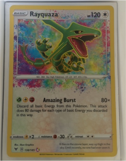 2020 Pokémon Vivid Voltage #138 Rayquaza — front