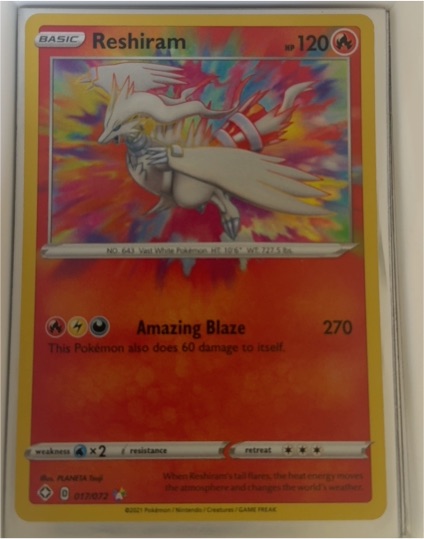 2021 Pokémon Shining Fates #017 Reshiram — front