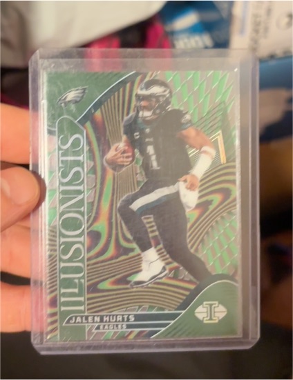 2024 Panini Illusions #14 Jalen Hurts Illusionists Emerald — front