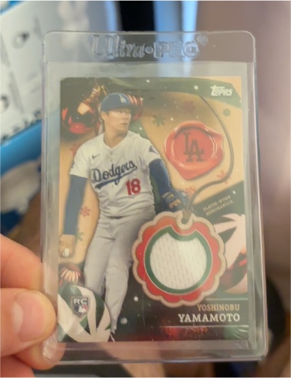 2024 Topps Holiday Relics #RC-YY Yoshinobu Yamamoto — front