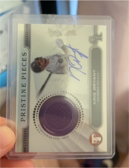 2024 Topps Pristine Pristine Pieces Autograph Relics #PPAR-KS Kris Bryant — front