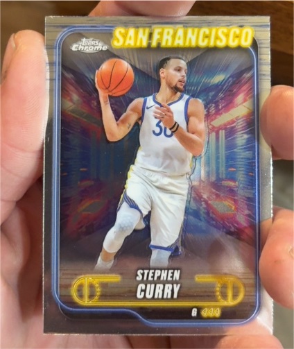 2024-25 Topps Chrome #187 Stephen Curry Golden State Warriors — front