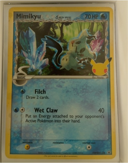 2021 Pokemon Sword & Shield Promo #SWSH136 Mimikyu Delta Species — front