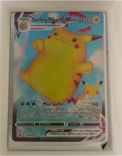 2021 Pokémon Celebrations #009 Surfing Pikachu VMAX — front