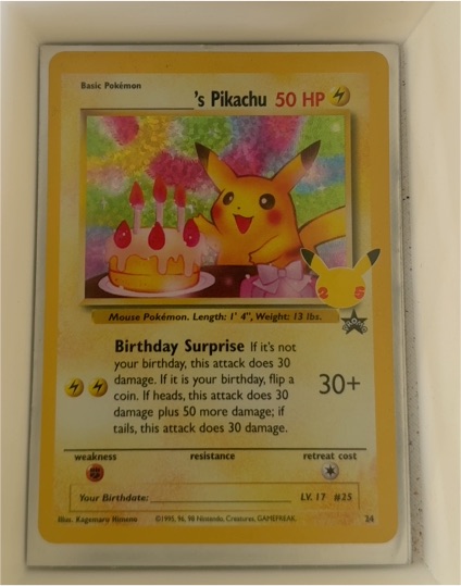 1995 Pokémon #24 Pikachu Birthday Surprise — front