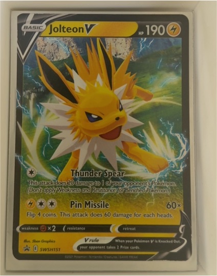 2021 Pokémon TCG SWSH151 Jolteon V — front