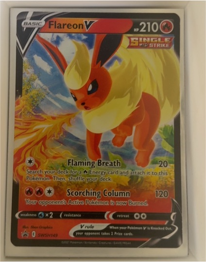 2021 Pokémon TCG SWSH149 Flareon V — front