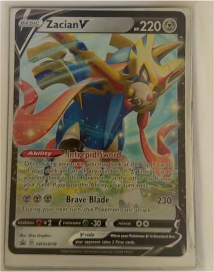 2020 Pokémon SWSH Black Star Promo #SWSH018 Zacian V — front