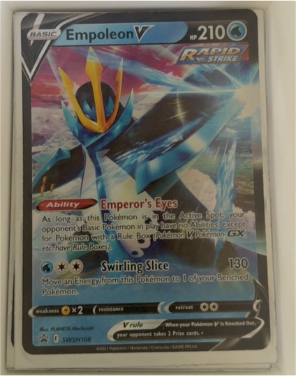 2021 Pokemon Sword & Shield Promo #SWSH108 Empoleon V — front