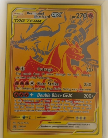 2021 Pokémon TCG SM247 Reshiram & Charizard GX — front