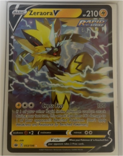 2021 Pokemon Chilling Reign #053 Zeraora V — front