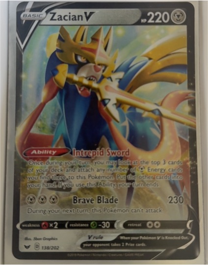 2020 Pokémon TCG Sword & Shield #138 Zacian V — front