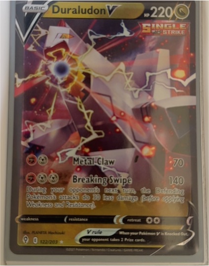 2021 Pokémon Sword & Shield Evolving Skies #122 Duraludon V — front