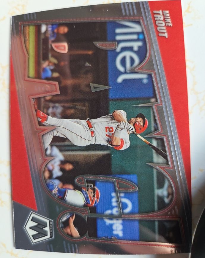 2022 Panini Mosaic Bang! #BG-8 Mike Trout — front