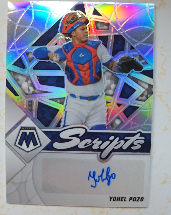 2022 Panini Mosaic Scripts #SC-YP Yohel Pozo — front