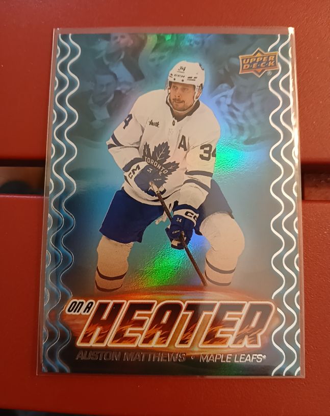2024-25 Upper Deck Series 2 On a Heater #OH-7 Auston Matthews — front
