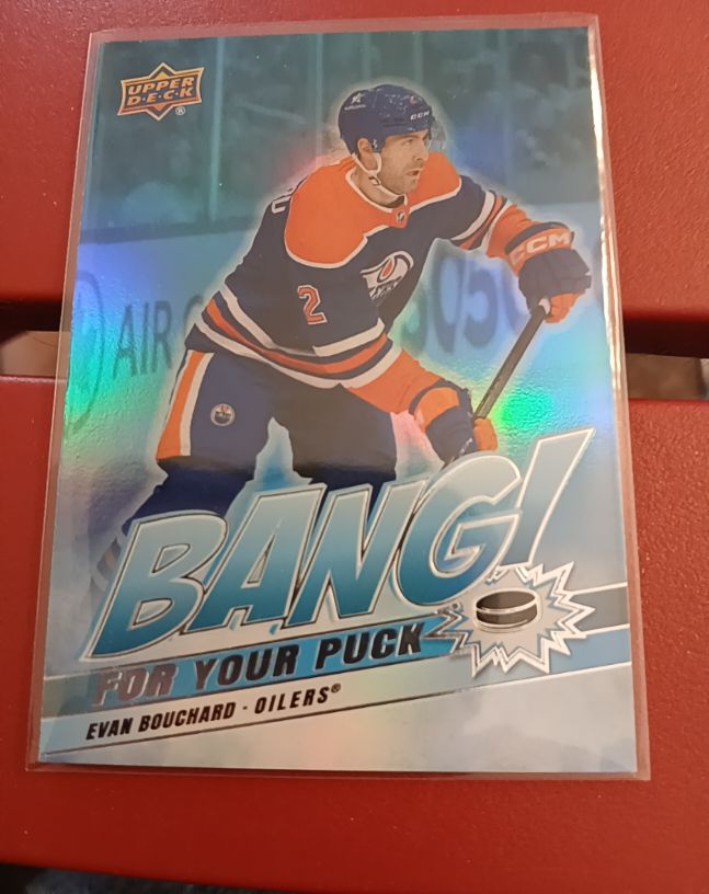 2024-25 Upper Deck Series 2 Bang For Your Puck #BP-10 Evan Bouchard — front