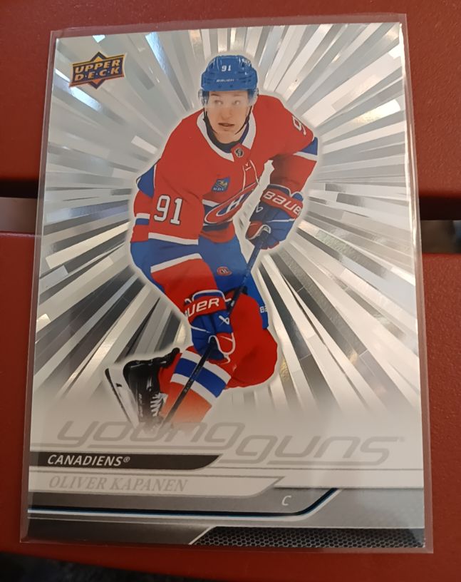 2024-25 Upper Deck Series 2 Young Guns Outburst Silver #461 Oliver Kapanen — front