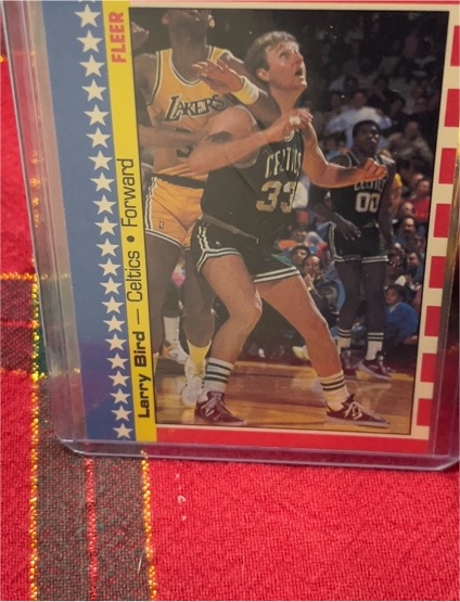 1987 Fleer Sticker #4 Larry Bird — front