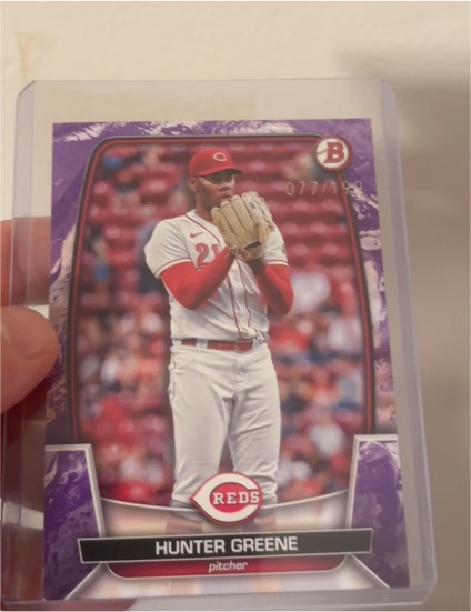 2023 Bowman #35 Hunter Greene — front