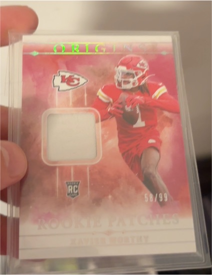 2024 Panini Origins Rookie Patches #RPT-XWO Xavier Worthy — front