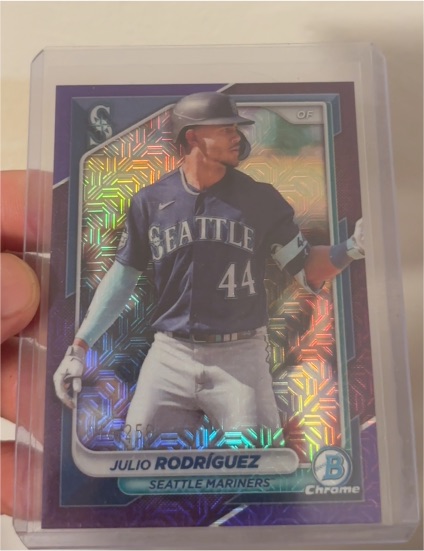 2024 Bowman Chrome Mega Box Mojo Refractor #90 Julio Rodriguez — front