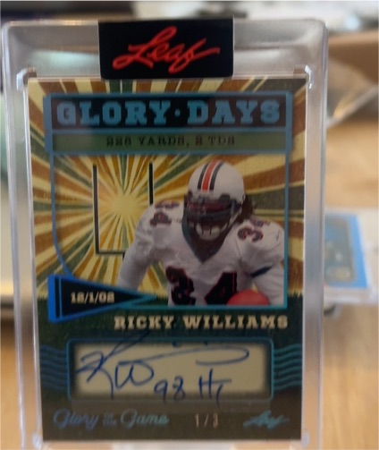 2025 Leaf Glory of the Game Glory Days #GD-RW1 Ricky Williams — front