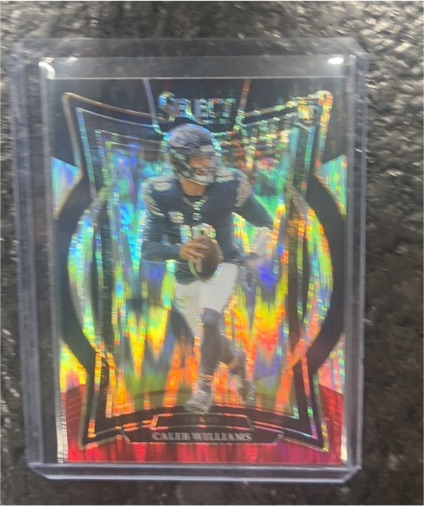 2024 Panini Select - Concourse Caleb Williams #25 Black & Red Shock Prizm (RC) — front