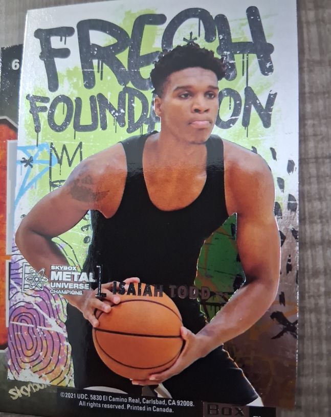 2021 Skybox Metal Universe Champions #FF28 Isaiah Todd Fresh Foundation — front